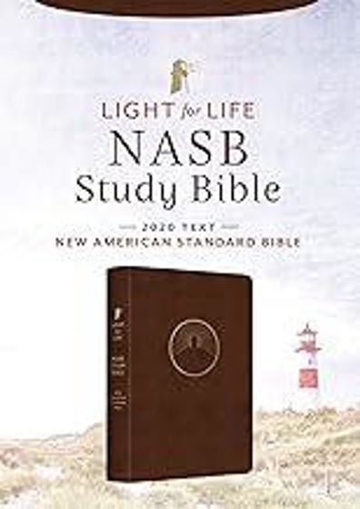 Picture of NASB STUDY BIBLE MAHOG LIGHTHOUSE IMLTH